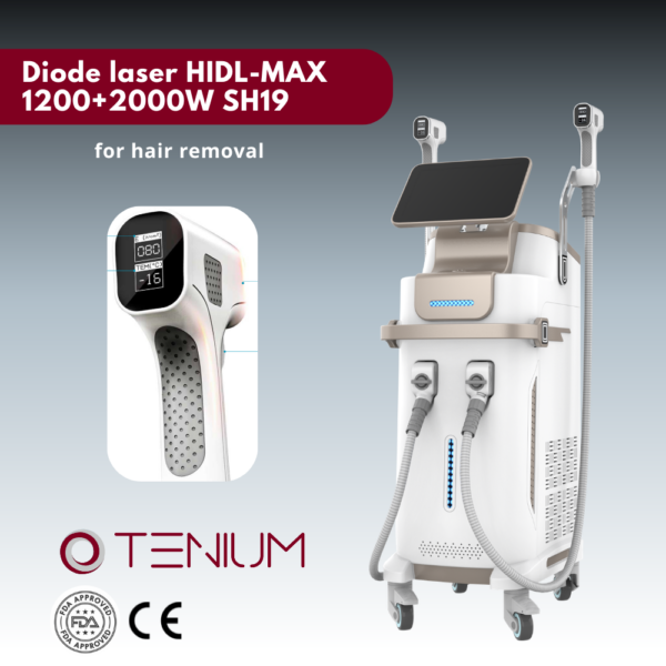 Diode laser HIDL-MAX 1200+2000W SH19 - for hair removal
